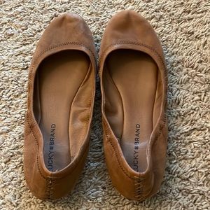 Lucky Brand emmie flats size 8.5 whiskey color ballet shoes